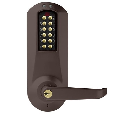 DORMAKABA E-Plex 5000 Cylindrical Lock, Winston Lever, 100 Access Codes, 3,000 Audit Events, KIL, Kaba 90 Keyw E5031XKWL-744-41